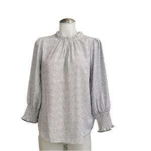 Maison elegant White with black dots Blouse